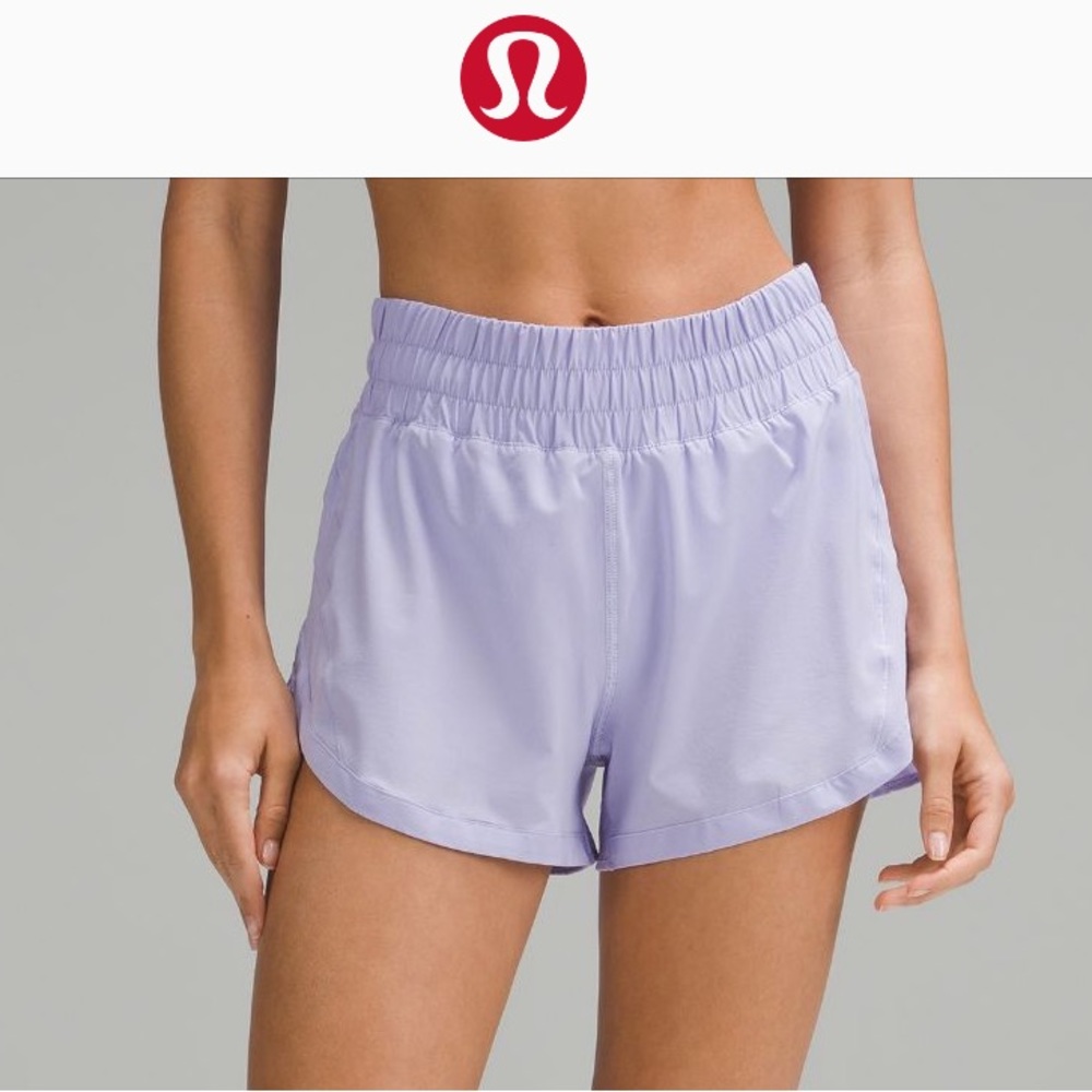 NWOT Lululemon 3” Lined Track That Shorts Lilac Smoke